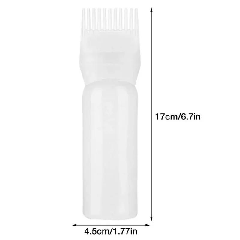 120ml Hair Dye Refillable Bottle Applicator Comb Multicolor Plastic Dispensing Salon Oil Hair Coloring Hairdressing Styling Tool