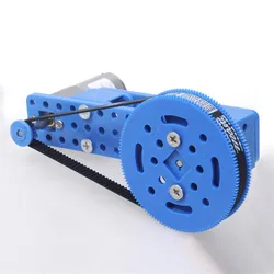 Plastic Gears Set DIY Assembly Gear Motor Gearbox MXL Square Hole 96T/64T Plastic Motor Gear Synchronous Pulley Set Accessories