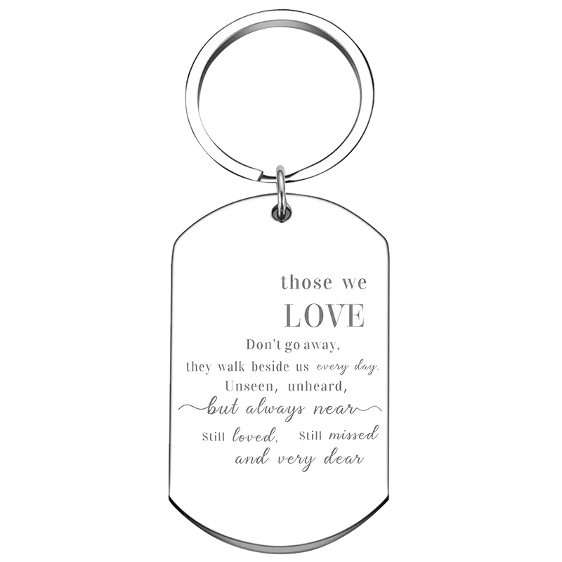 Cute Loss of Father, Loss of Mother Remembrance Gifts Keychain Loss of Loved One Memorial Key Chain Pendant Jewelry