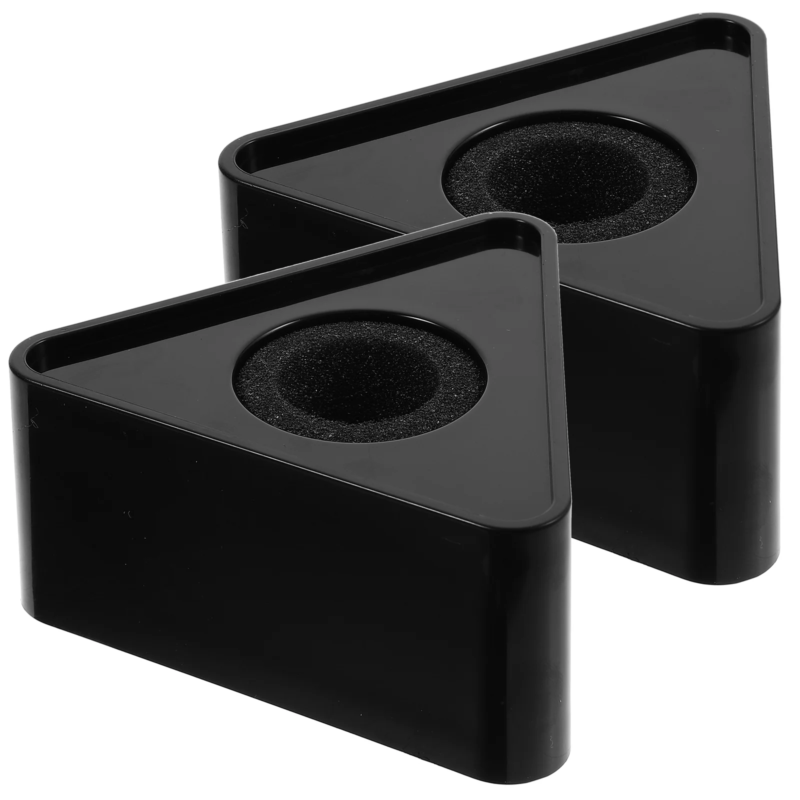 2 pièces Portable ABS moulage par Injection Triangle en forme d'interview micro Microphone Logo drapeau Station Logo (noir)