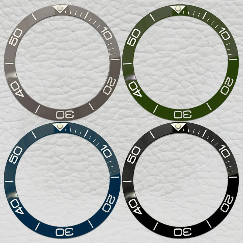 Керамический безель 38,7 мм X 31,3 мм, кольцо-вставка подходит для корпуса часов NH35, наклонная керамическая вставка безеля, запасные части для мужчин, часы для дайвинга