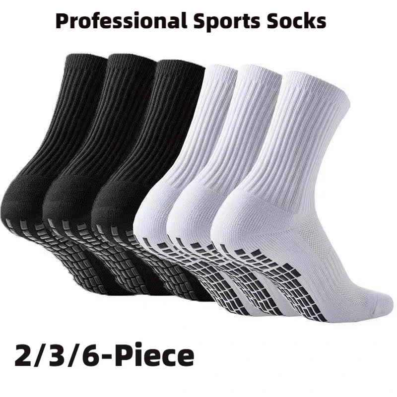 Professionelle rutschfeste Fußballsocken für Herren und Damen, Silikon-Grip-Fußballsocken, atmungsaktive, rutschfeste Sportsocken für Training und Laufen