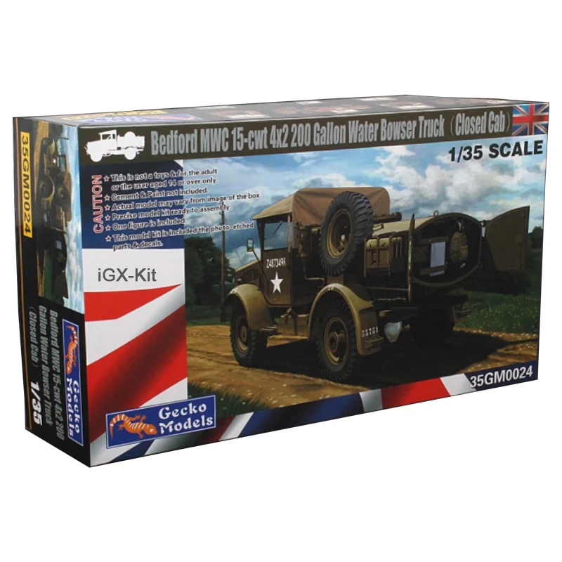 

Gecko 35GM0024 1/35 Scale MWC15 cwt 4x2 200 Gallon Water Bowser Truck Hobby Building Craft Toy Plastic Assembly Model Kit