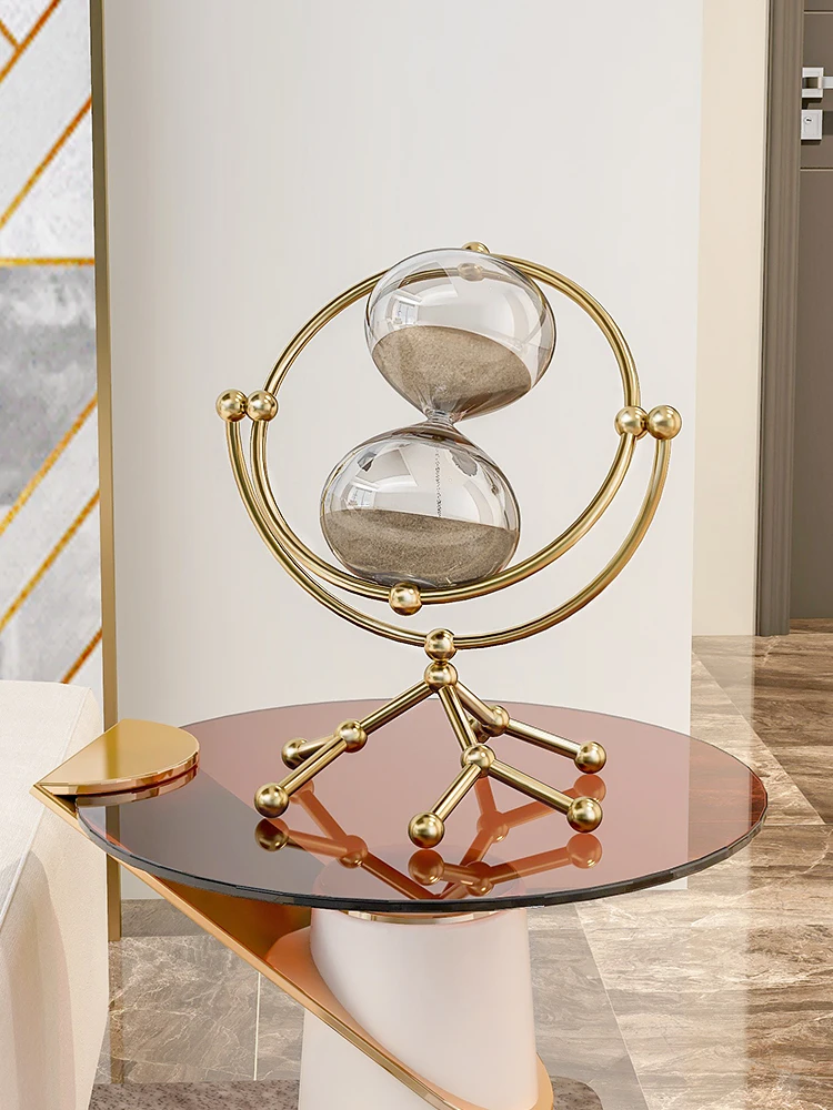 Creative Iron Hourglass 30 Minute Living Room Wine Cabinet Bookcase foyer Cabinet Decoration Home Decoration Light Luxury Timer