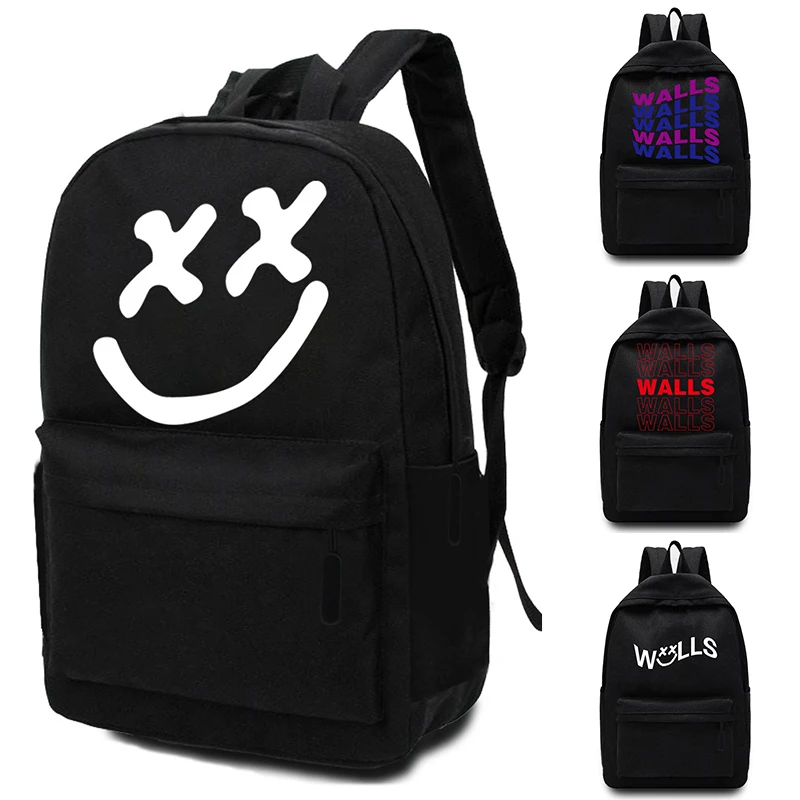 Moda mochilas femininas simples mochila para adolescentes meninas portátil ombro grandes sacos de escola 2023 alça paredes impressão