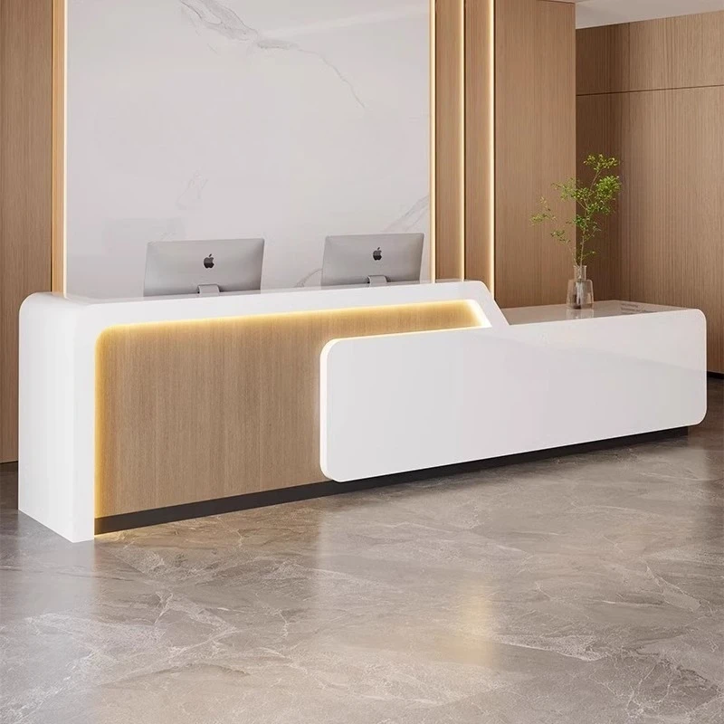 

Cream Wind High end beauty salon hotel store company reception desk Customer center desk table reception desks Office Furniture