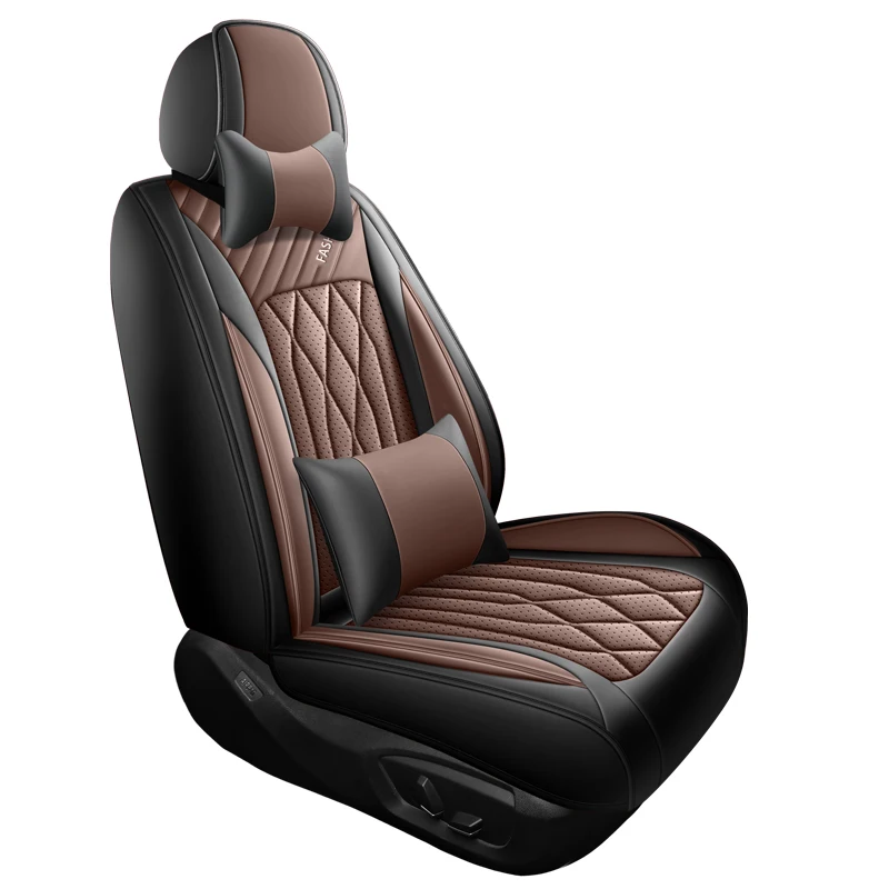 

Чехол на переднее одноместное автомобильное сиденье, с подголовником и поясничной опорой, универсальный, подходит для большинства моделей.