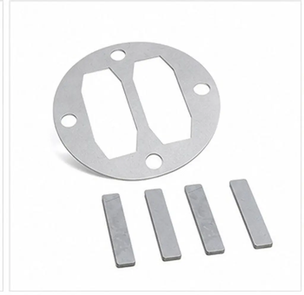 2Sets Air Compressor Accessories Aluminum Valve Plates Head Gasket Reed Valve Replacement for Repair Maintenance Pneumatic Spare