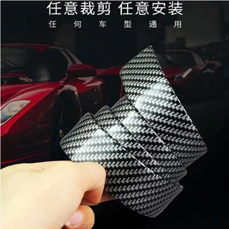 Car Stickers 5D Carbon Fiber Rubber Styling Door Sill Protector Goods Etc Accessories