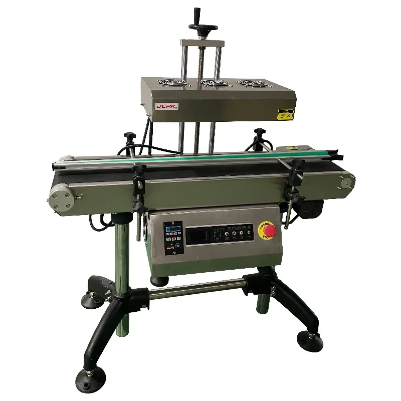 ZP100 Floor Type Automatic Induction Sealing Machine with Conveyor (20-160mm) (continuous induction sealer)