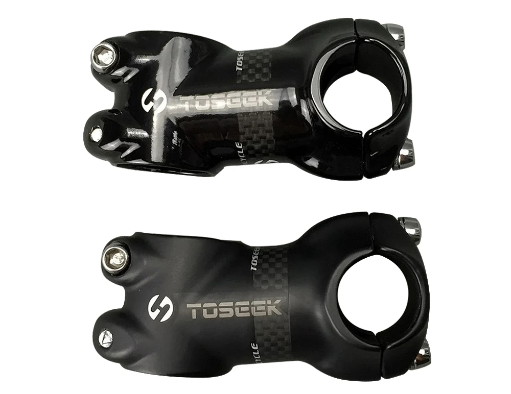 TOSEEK Bike stem Full Carbon Fibre Alloy 7 Degrees Mountain Road Bicycle stem Matt/glossy 25.4*50/60/70/80mm MTB Bicycle Parts