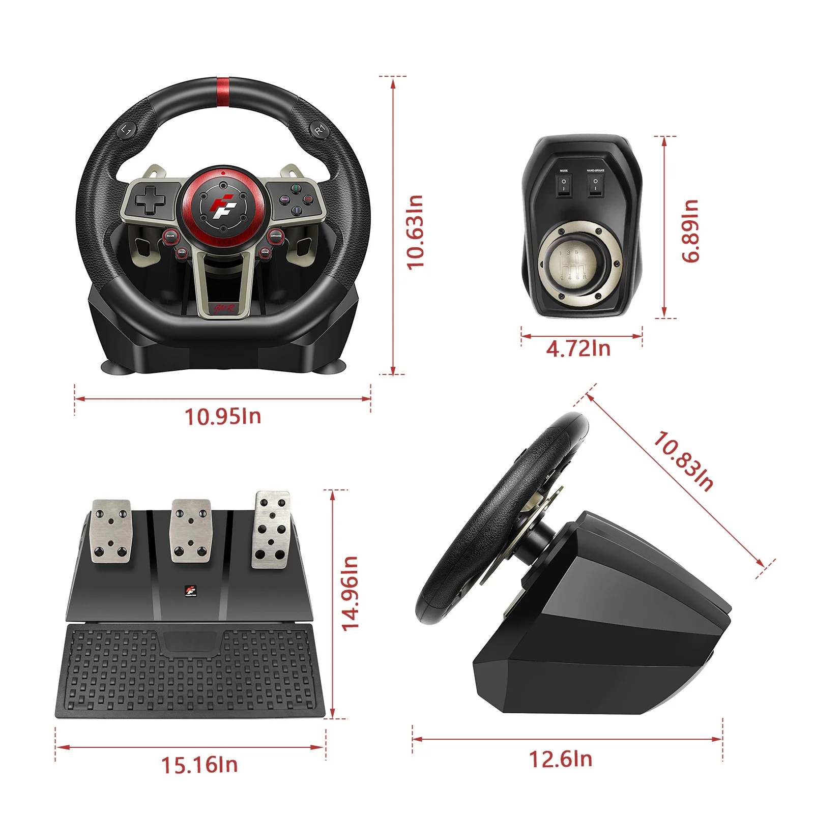 Racing Steering Wheel For PC/PS3/PS4/Switch/Xbox One/Xbox 360 Game Steering Vibration Joysticks Remote Controller Wheels Drive