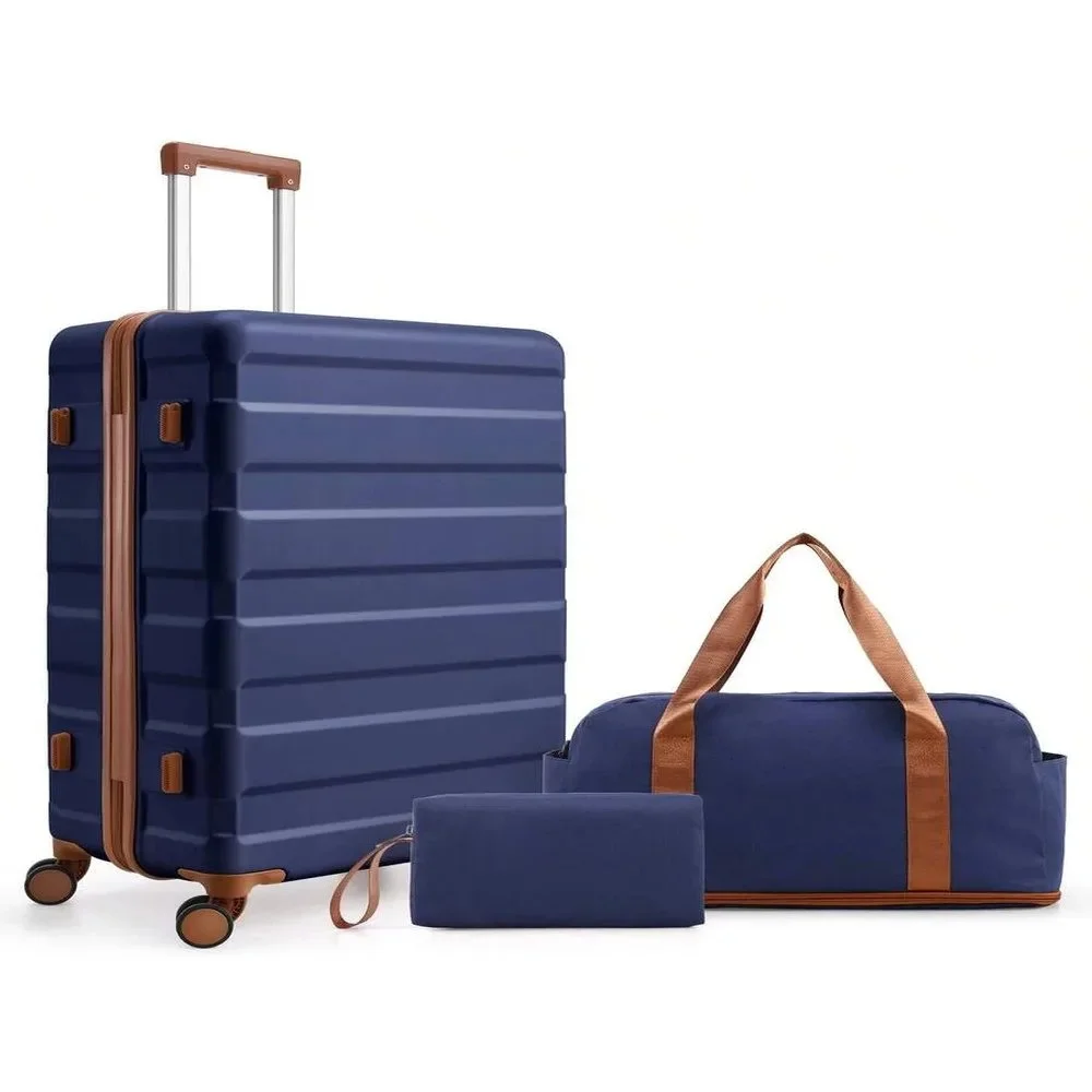 

Набор для переноски из 3 предметов, 20 дюймов — твердый корпус из АБС-пластика 360 ° Бесшумные спиннерные колеса с замком TSA, легкий для путешествий и бизнеса