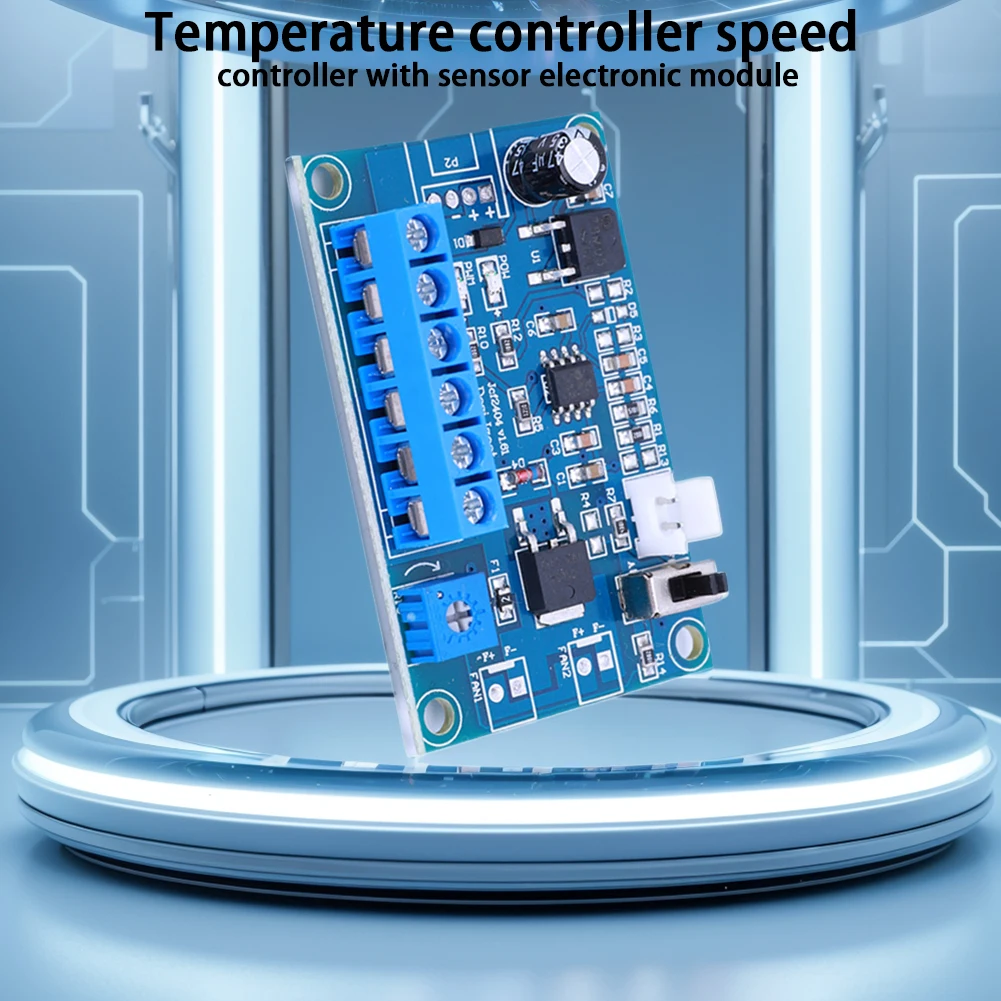 DC 12V 24V 4A Fan Temperature Control with Sensor 2/3/4 Cable Intelligent Speed Regulator Cooling Fan Governor for PC Fan