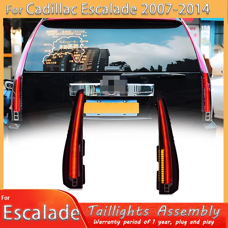 

Автомобильные фары для Cadillac Escalade, задние фонари 2007-2014, светодиодный задний фонарь, динамический указатель поворота, задние фонари автомобиля в сборе