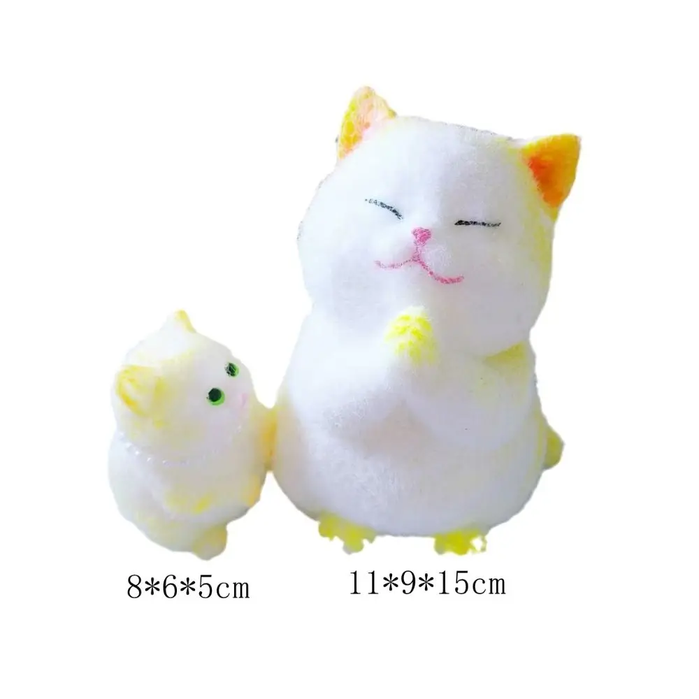 Poupée grand chat à rebond lent, jouet à presser, Simulation colorée, jouets à presser, dessin animé, chat doux, Fidget, Mini ornements