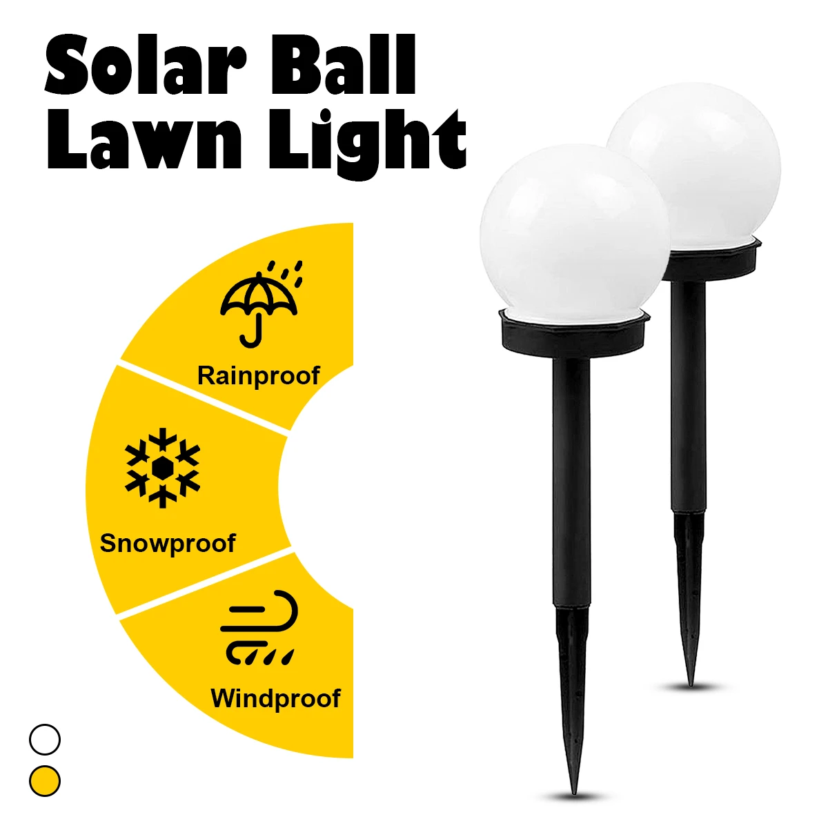 

10Cm LED Globe Lawn Yard Lamp Solar Lanterns Warm Cool White IP55 Outside Lights Garden LED Light Outdoor Street Low Voltage