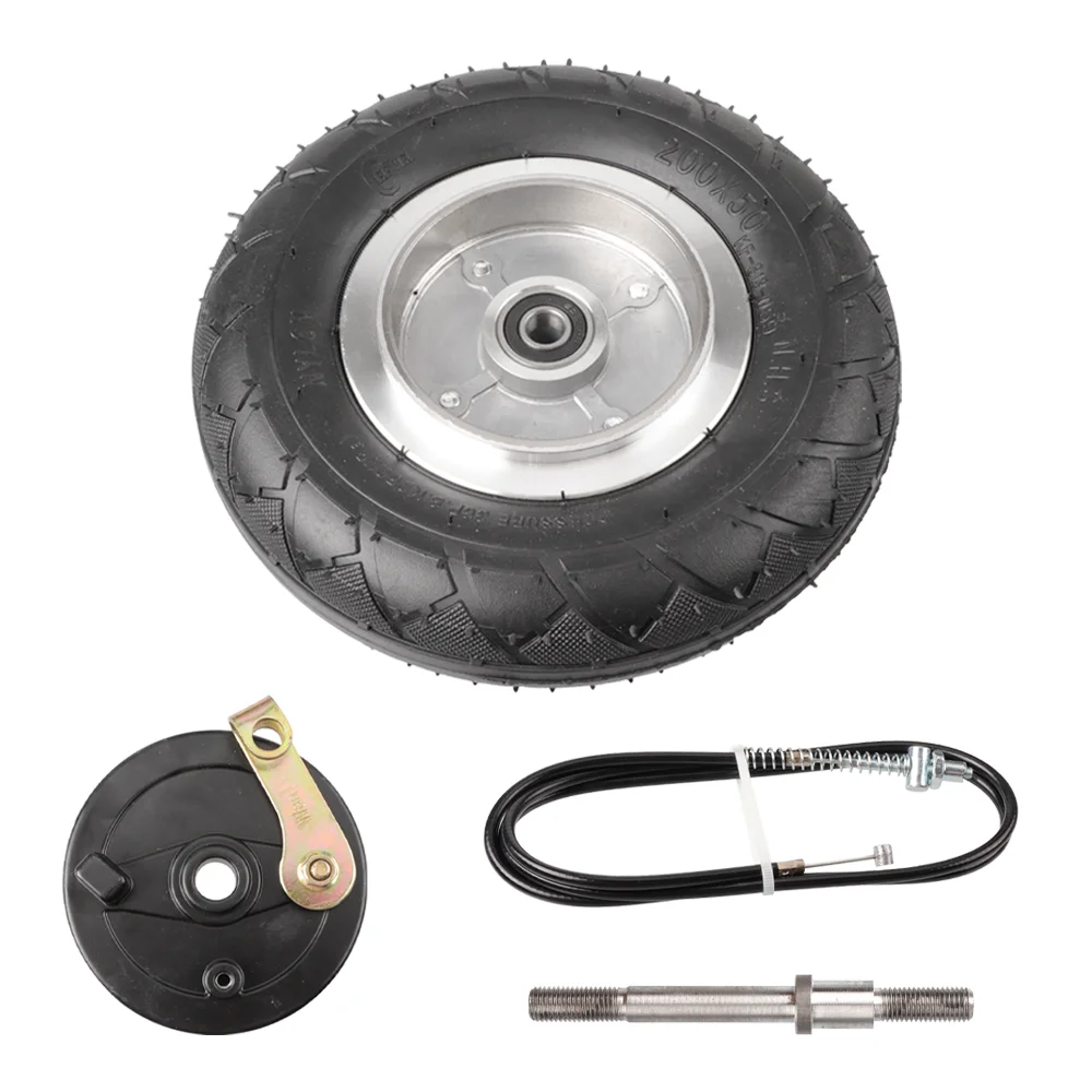 

8-дюймовая внутренняя и внешняя шина 200x50, ступица 10 мм из алюминиевого сплава с подшипником 6200 для пневматического колеса электрического скутера