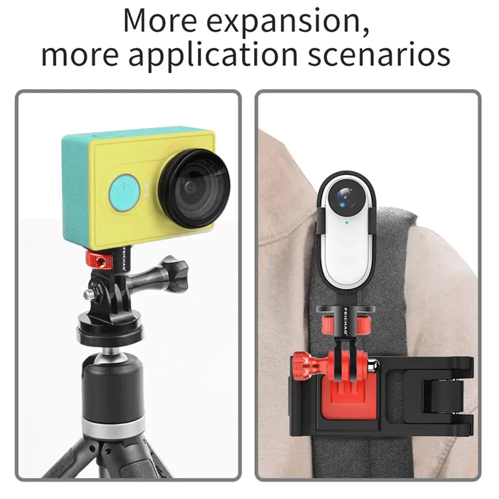 Camera Accessories 1/4 inch Screw Adjustable Support Tripod Adapter Mount Holder For Gopro 10 9 Insta360 One X2 DJI Action 2