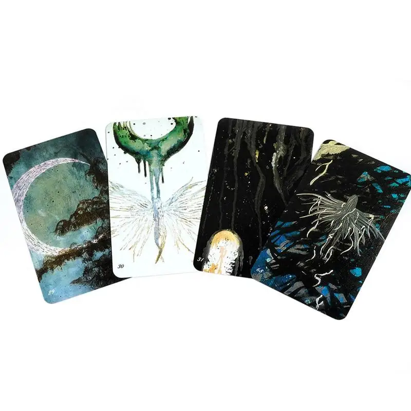 69pcs Tattered Wings Oracle Wild Edition Uma Ferramenta de Adivinhação Full Color Cards Deck Fortune Telling Card Family Party Game