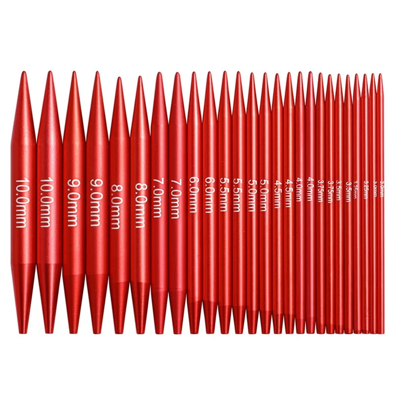 

ABLA-Circular Knitting Needles Sets Aluminum 26PCS Interchangeable Crochet Needles With Chrysanthemum Case Sewing Parts