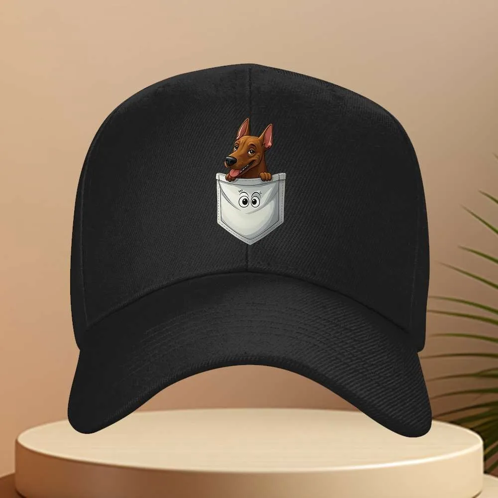 Puppy In Pocket Baseball Cap Unisex Adjustable Polyester Outdoor Casual Fashion Hat
