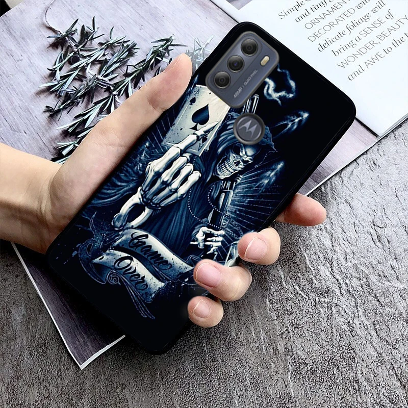 Grim Reaper Skull Skeleton Phone Case For Moto G84 G23 G24 G31 G32 G41 G51 G52 G53 G54 G71 G82 G42 G62 G200 G Play G Stylus