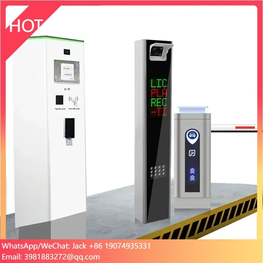 

Car Parking Management Solution Featuring An Automatic Ticket Dispenser and License Plate Recognition System