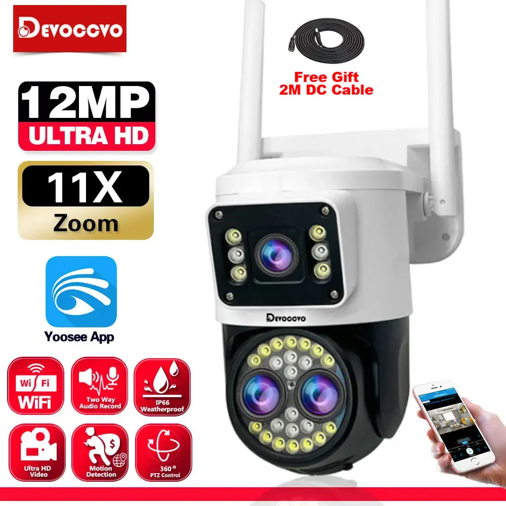 4k-8mp-wifi-camera-10x-11x-zoom-three-lens-dual-screen-security-camera-outdoor-auto-tracking-cctv-video-surveillance-ip-cameras