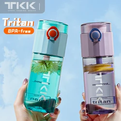 TKK 400ml Water Bottle BPA-free Tritan material Cup Woman Portable Office Water Mug Sport Outdoor Mini Bottle With Tea fliter