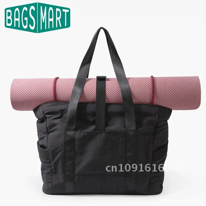 BAGSMART Women Tote Bag University Laptop Travel Tote diaper Gym Tote Yoga Bag with Yoga Mat Buckle for Sports College Work