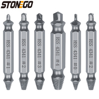 STONEGO Screw Extractor and Drill Bit Set - Removes Damaged and Stripped Screws - PCS or 6PCS Broken Bolt Extractor Set