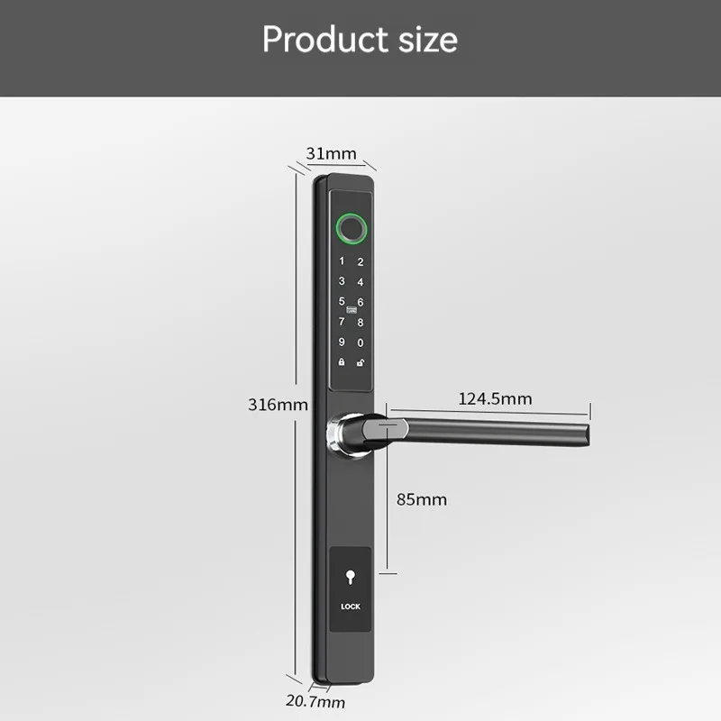 Imagem -04 - Bloqueio Eletrônico Inteligente Totalmente Automático com Câmera App Ttlock Impressão Digital Cartão Magnético Senha