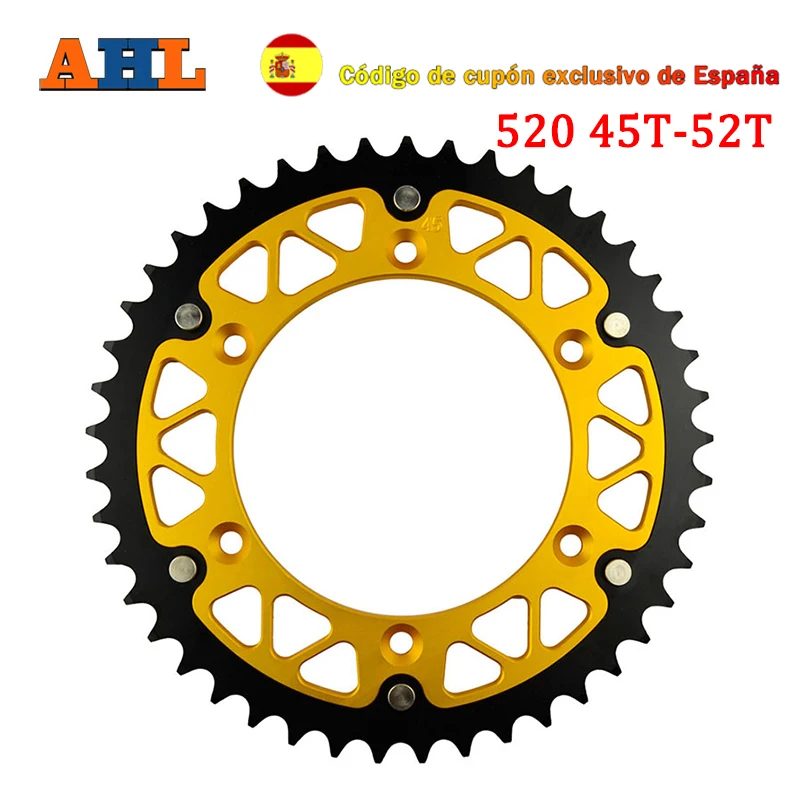 AHL motocicleta 45T 46T 47T 48T 49T 51T 52T piñón trasero para SUZUKI RM125 RM250 DR250 DRZ250 DR-Z250 DR350 RMZ250 RM-Z250 RMX250