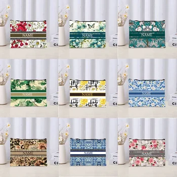 อินเทรนด์ Retro แต่งหน้ากระเป๋าที่กําหนดเองชื่อ Make Up กระเป๋าห้องน้ําแบบพกพา Travel Necessity ของขวัญสําหรับเธอลิปสติกดินสอกรณี