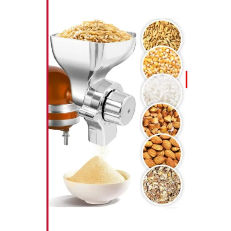 Stainless Steel Grain Mill Attachment for Stand Mixer Grinds Rice Chinese Herbal Powder