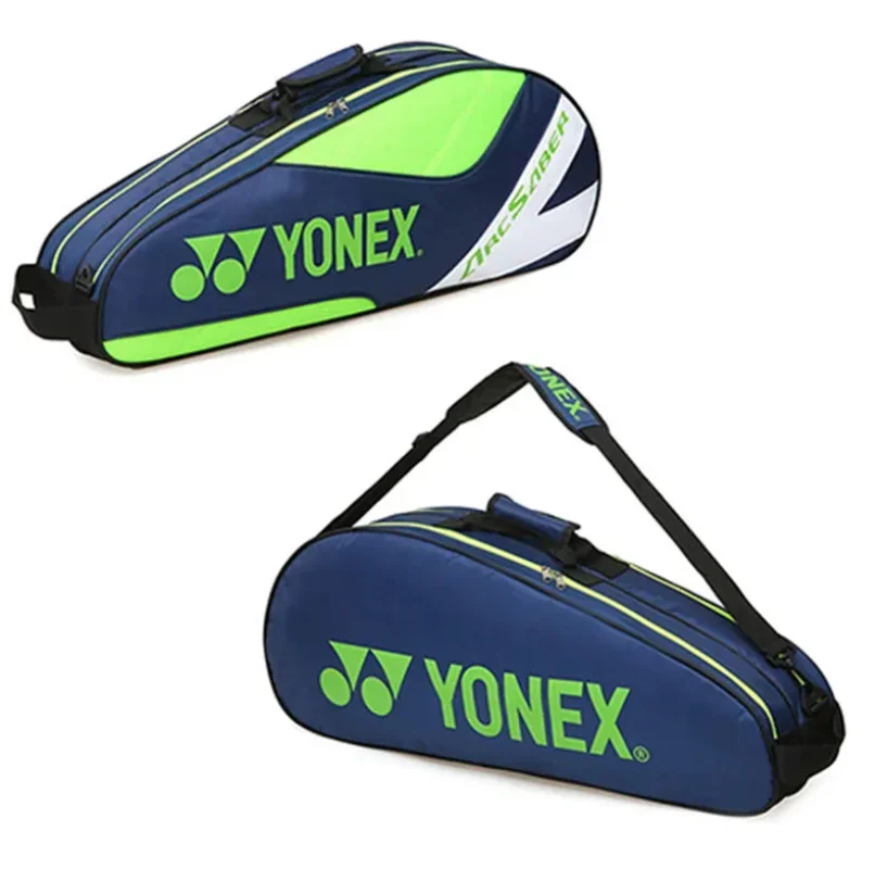 YONEX High Quality Lightweight Badminton Tennis Racket Bag for 3 Rackets with Shoe Compartment, Unisex