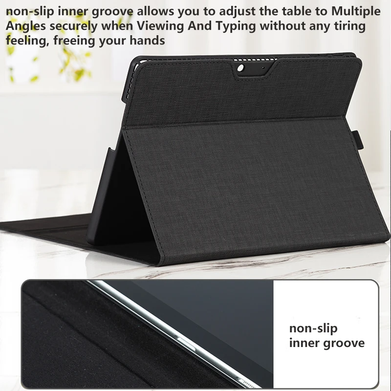 Imagem -05 - Capa Protetora Tablet para Microsoft Surface Pro Carteira de Negócios Suporte Suporte Stylus Pro 10 2024 Pro 13 2023