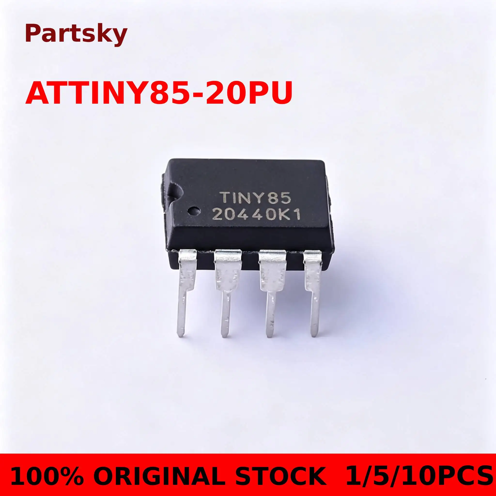 1/5/10PCS ATtiny85-20PU DIP-8 ATTINY85 DIP8 85-20PU ATTINY85-20 20U TINY85 DIP 8-bit AVR Microcontroller Chip IC New Original