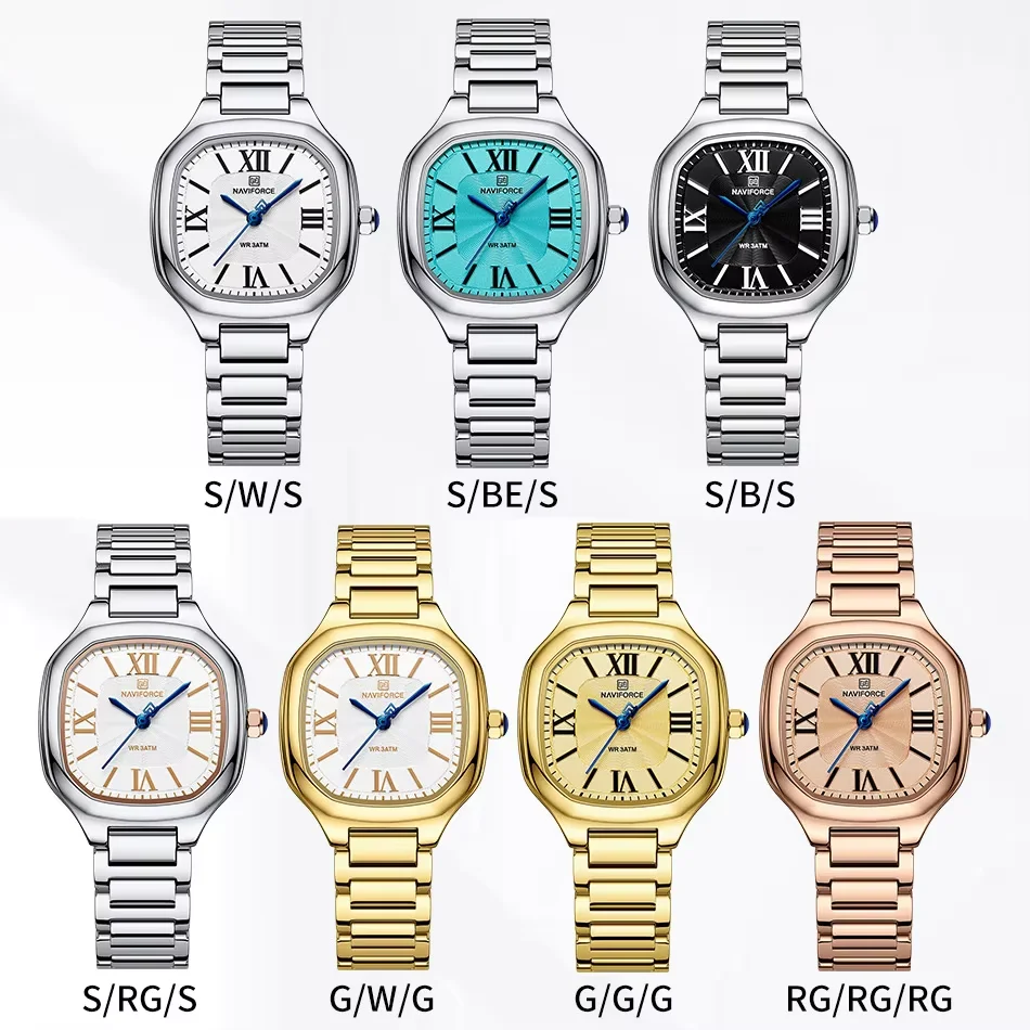 NAVIFORCE Brand high-Quality Women's Quartz Watch Stainless Steel Strap Leisure Elegant Waterproof Watch Package Gifts 2026 - view 5