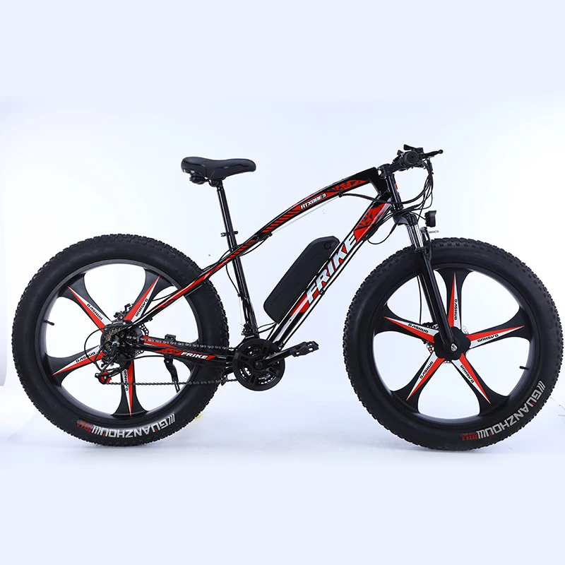 

Adult 26-inch high-carbon steel electric bicycle with rear wheel hub brushless motor electric bicycle