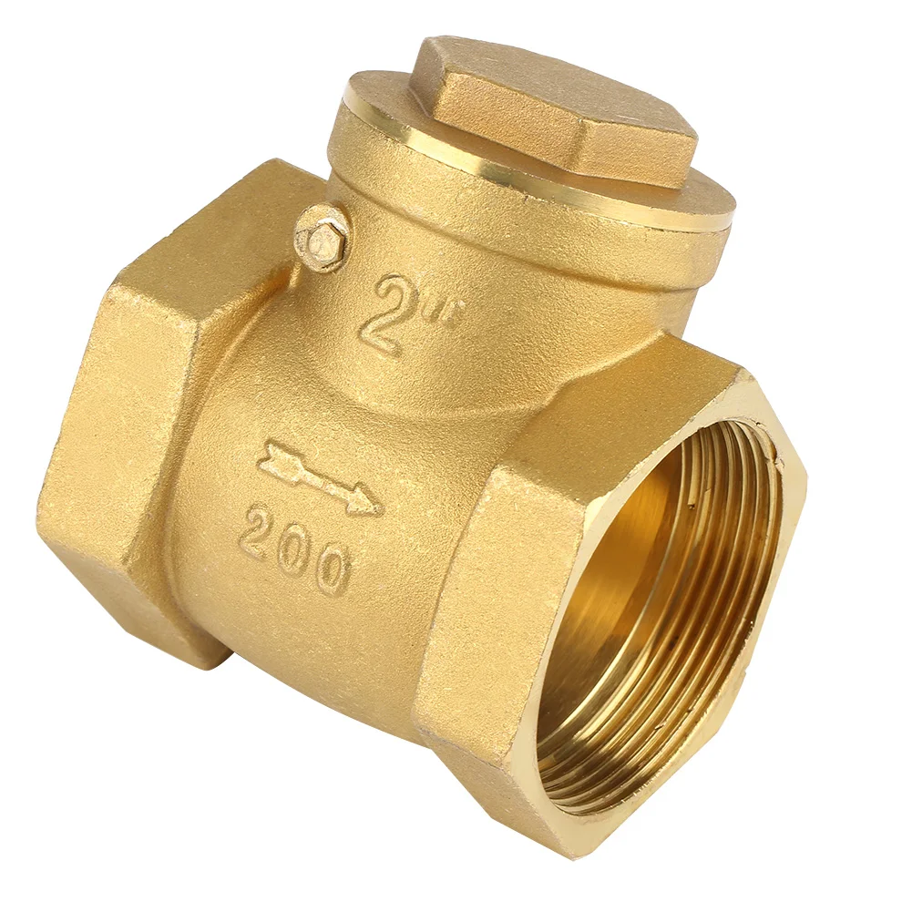 DN50 Check Valve One Way Valve Check Valve DN50 Female Thread Brass NOn return Swing Check Valve 232PSI Prevent  Backflow