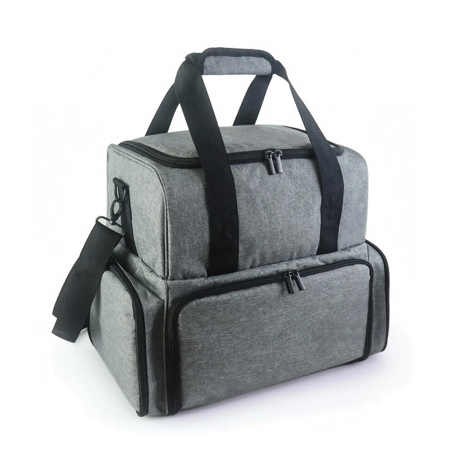 Spacious Nail Polish Tote Bag with Removable Inserts and Adjustable Strap for Travel Storage of Cosmetic Bottles