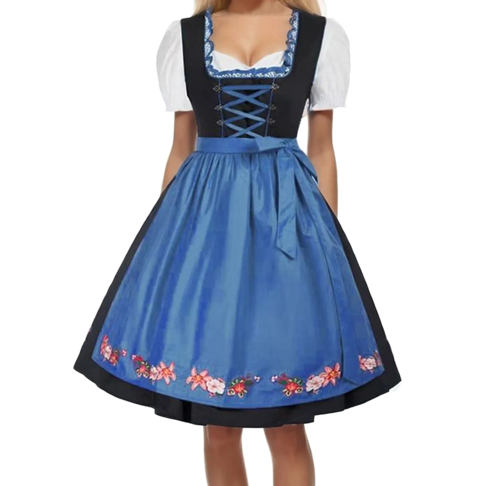 

2024 Oktoberfest Germany Beer Carnaval Festival October Dirndl Skirt Dress Apron Blouse Gown Costume Girl Women Fancy Dress