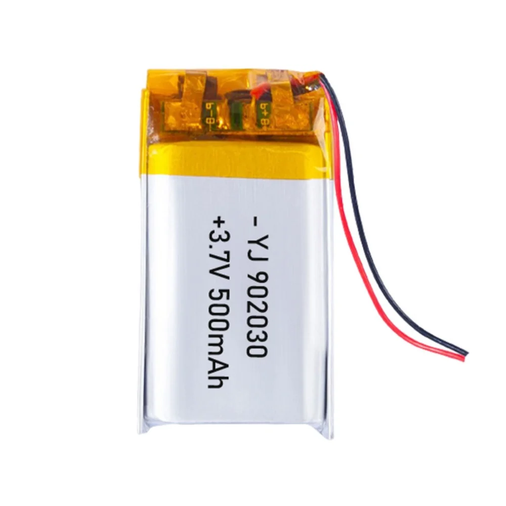 Akumulator litowo-polimerowy (LiPo) 3,7 V 500 mAh 902030 do ładowania, do słuchawek Bluetooth, urządzeń kosmetycznych, kijek do selfie, rozpylaczy, itp. — zdjęcie produktu 3