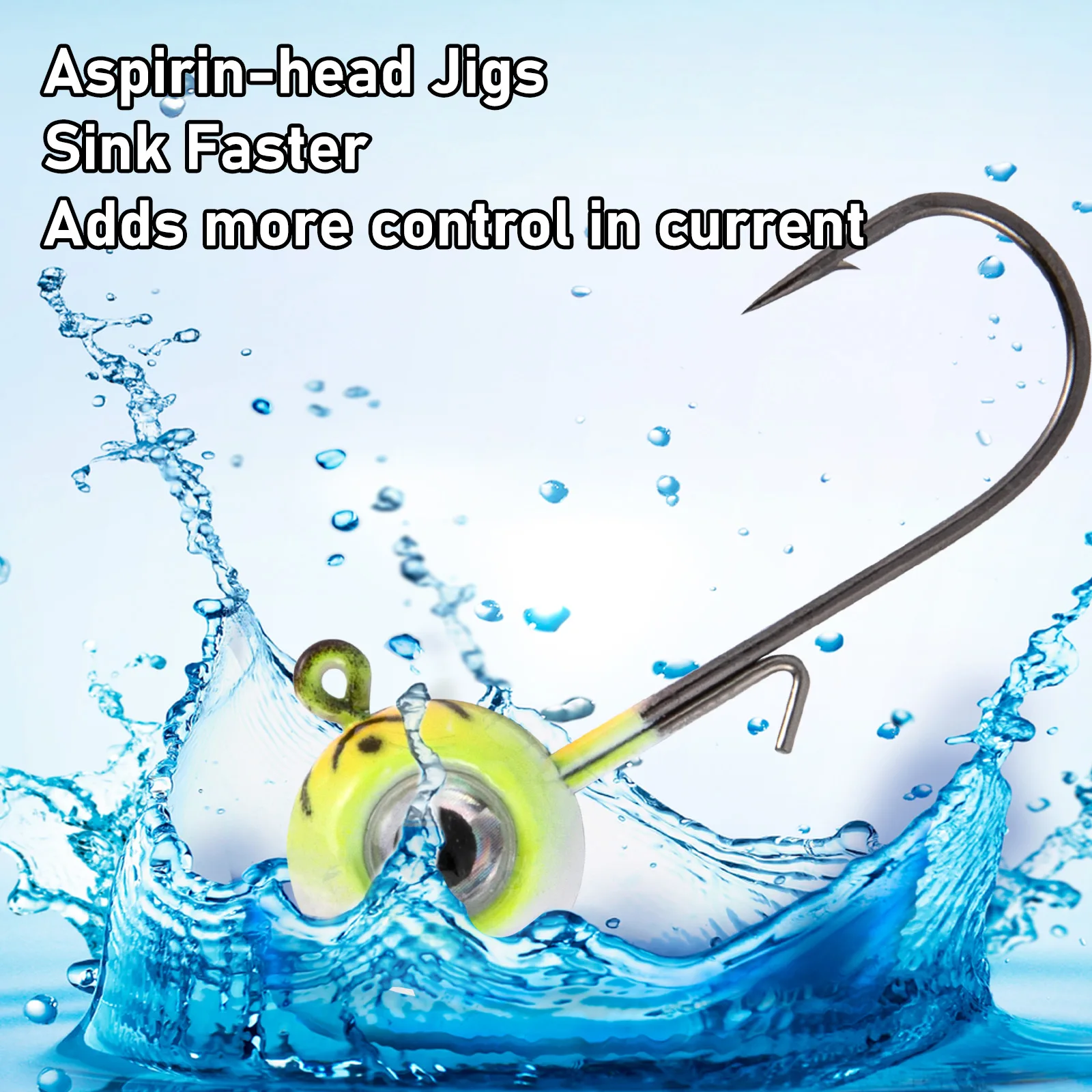 1,75g-10g Big-Head-Jigkopfhaken mit rundem Öhr für Weichplastikköder, Wurmköder, Swimbait, Salzwasser-Inshore-Bass, Pompano, Striper, Halibu – Detail 13