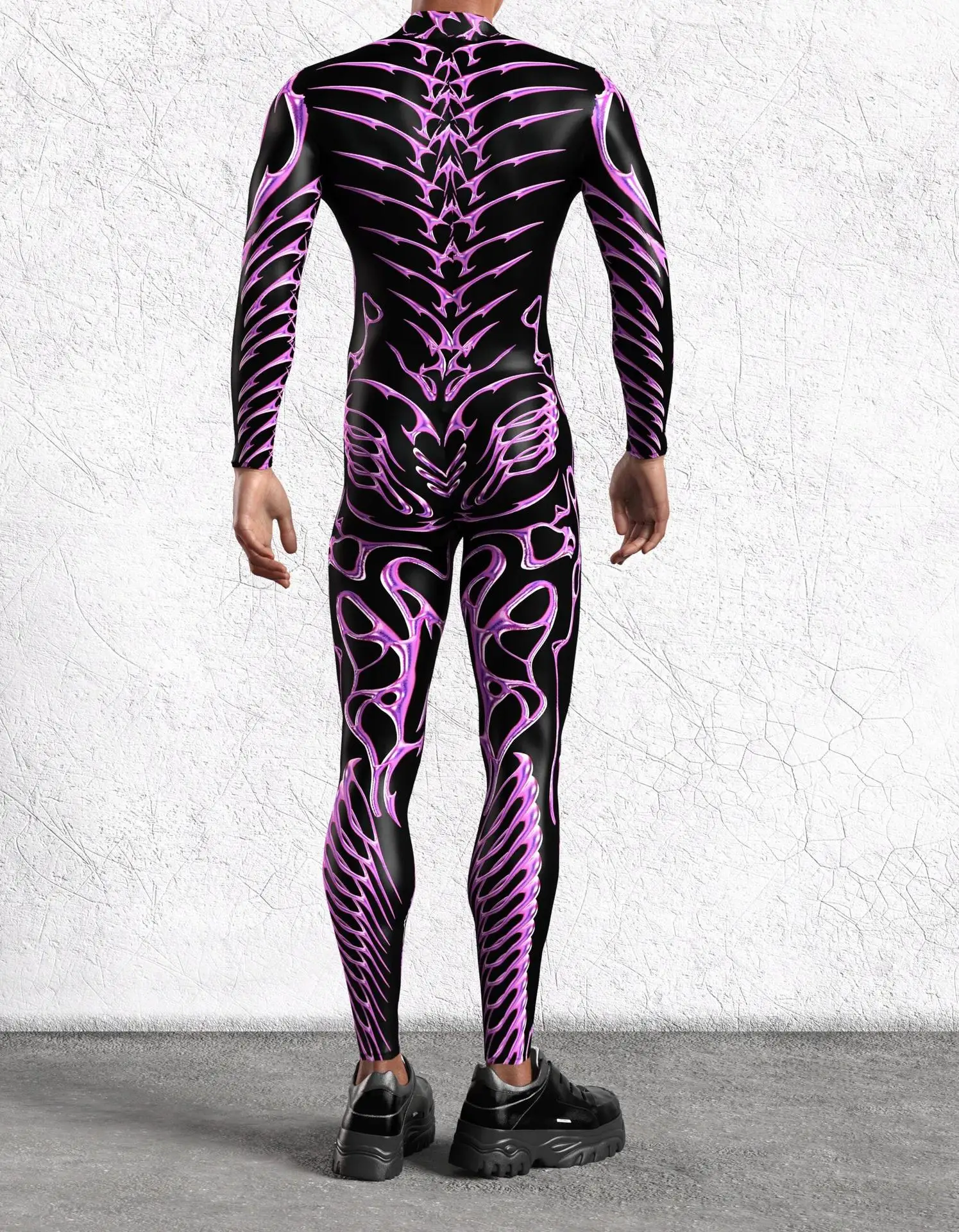 Cooler Rüstungs-Cosplay-Bodysuit Cosplay-Jumpsuit Steampunk-Punk-Kostüm Halloween-Party-Show-Auftritt Herren Zentai-Anzug 2026 – Detail 12