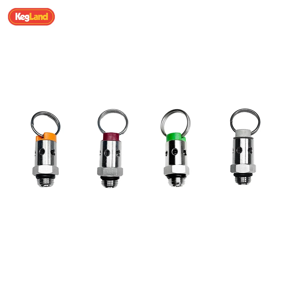 KegLand 1/4 Inch Stainless PRV Seat Kits with Pressure Relief Valve (yellow/red/green/grey) DIY Home Brewing