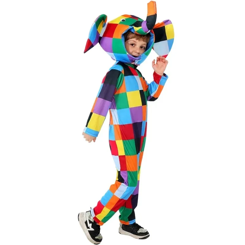 أزياء الفيل للأطفال لطيف الأطفال الحيوان تأثيري مدرسة كرنفال حفلة الزي عيد الفصح بوريم لعب الأدوار دعوى للفتيات الفتيان ho3