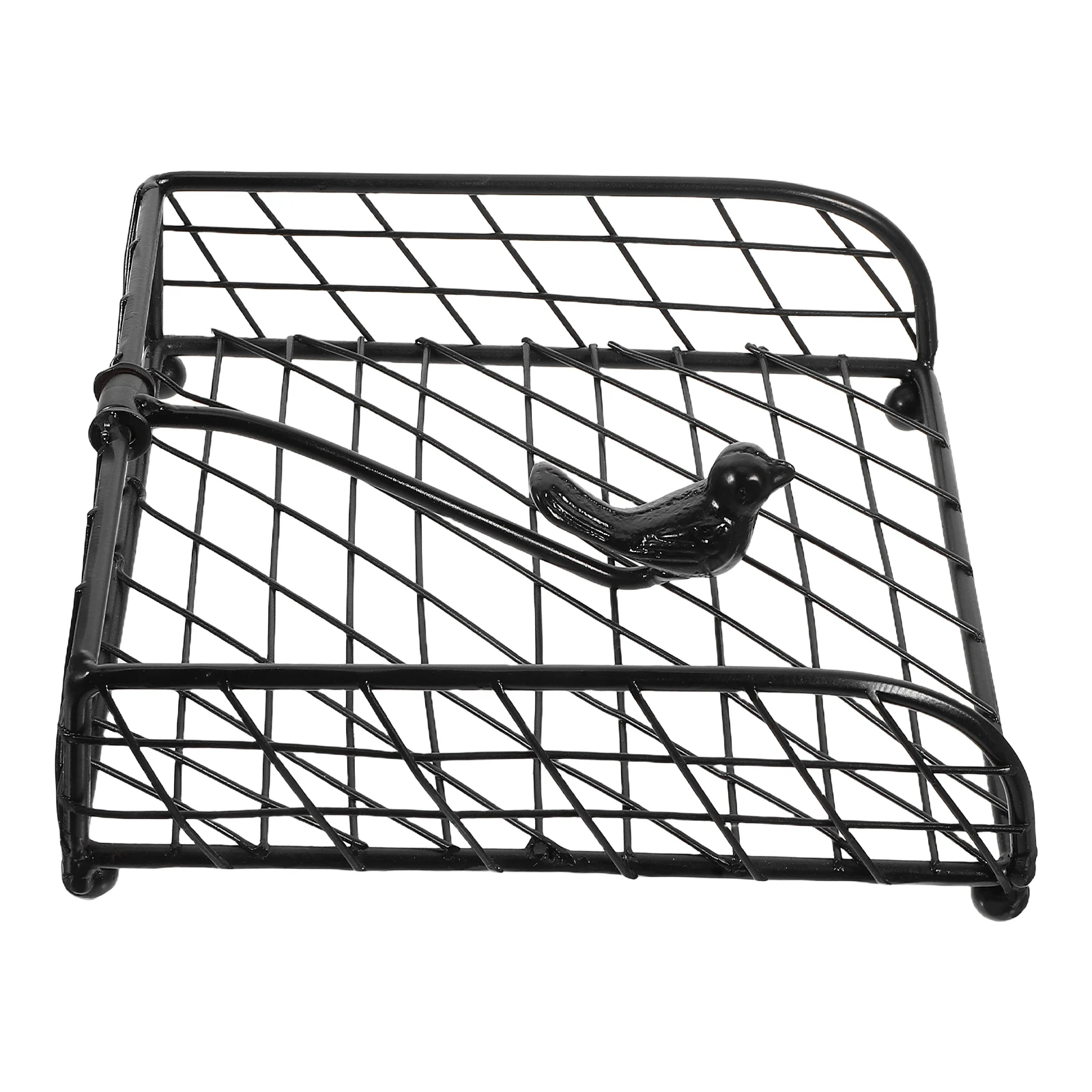 

Stylish Iron Napkin Holder for Dining Table Kitchen Tissue Stand Versatile Placement Weighted Arm Design Sleek Modern Farmhouse